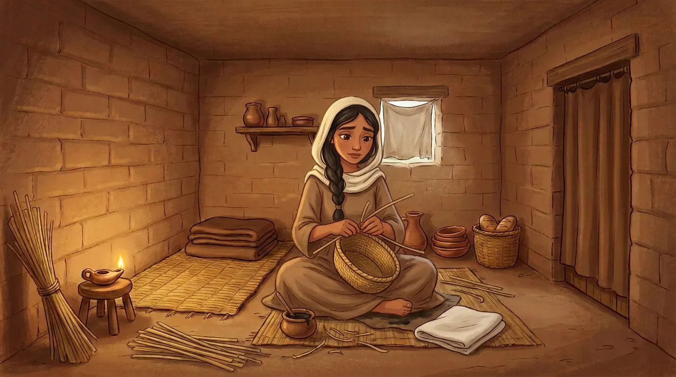 Baby Moses — Weaving the Basket