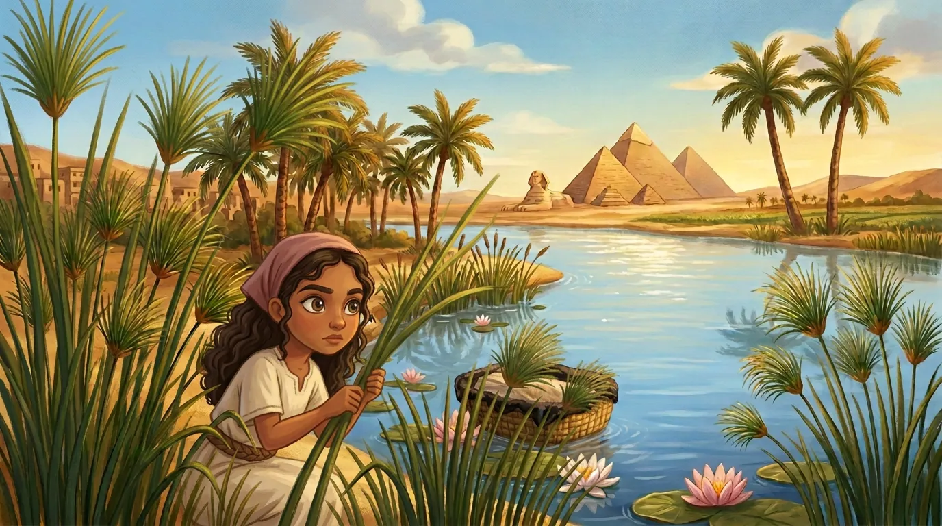Baby Moses — Miriam Hides